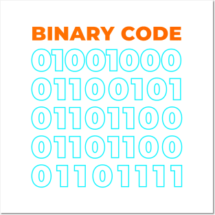 Binary code Posters and Art